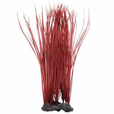 AQUATOP 16" Red Onion Grass Plastic Plant w/ Weighted Base for Aquariums, PD-BH69